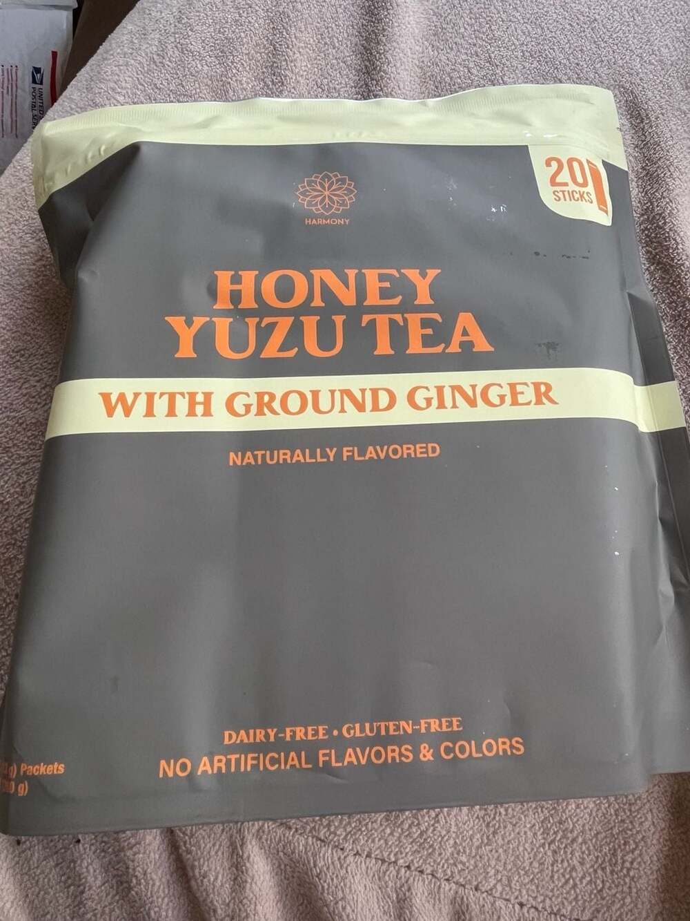 Harmony Honey Yuzu Tea with Ground Ginger 20 Sticks